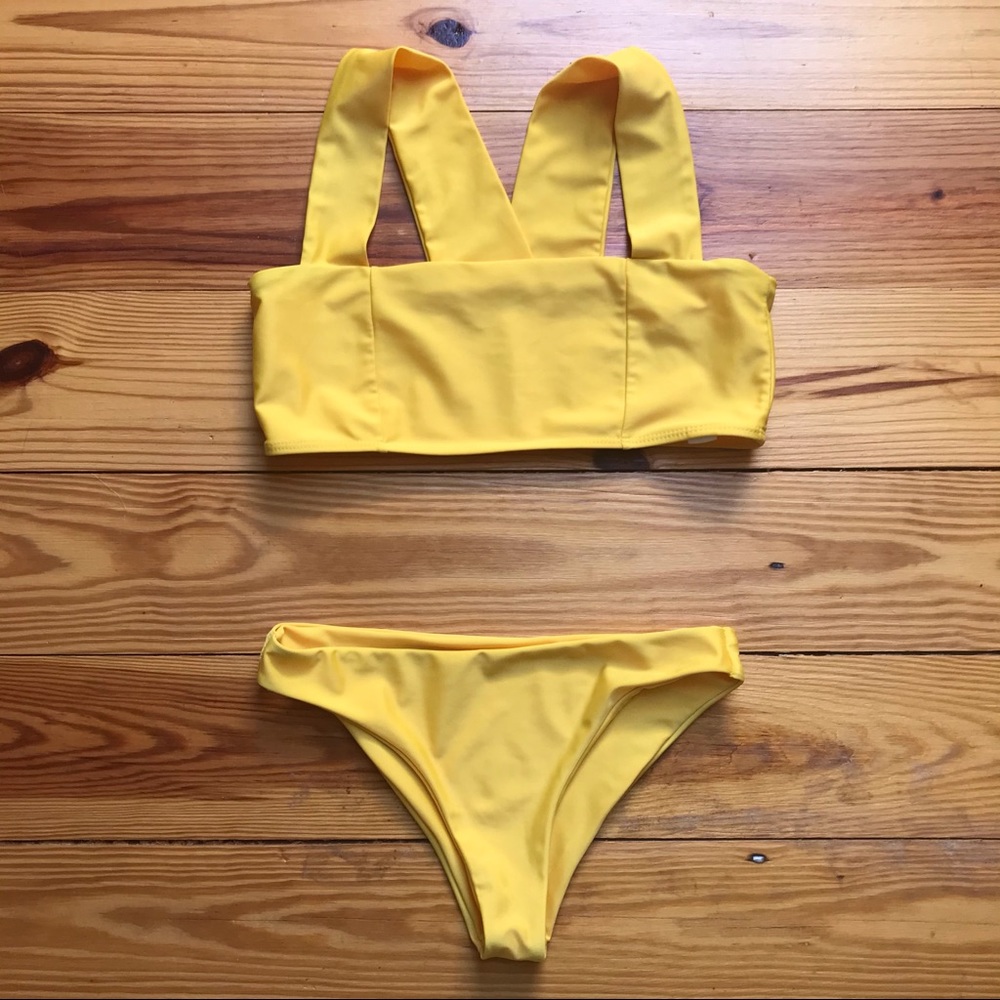 Shein Yellow Bikini, EUC, XS/S